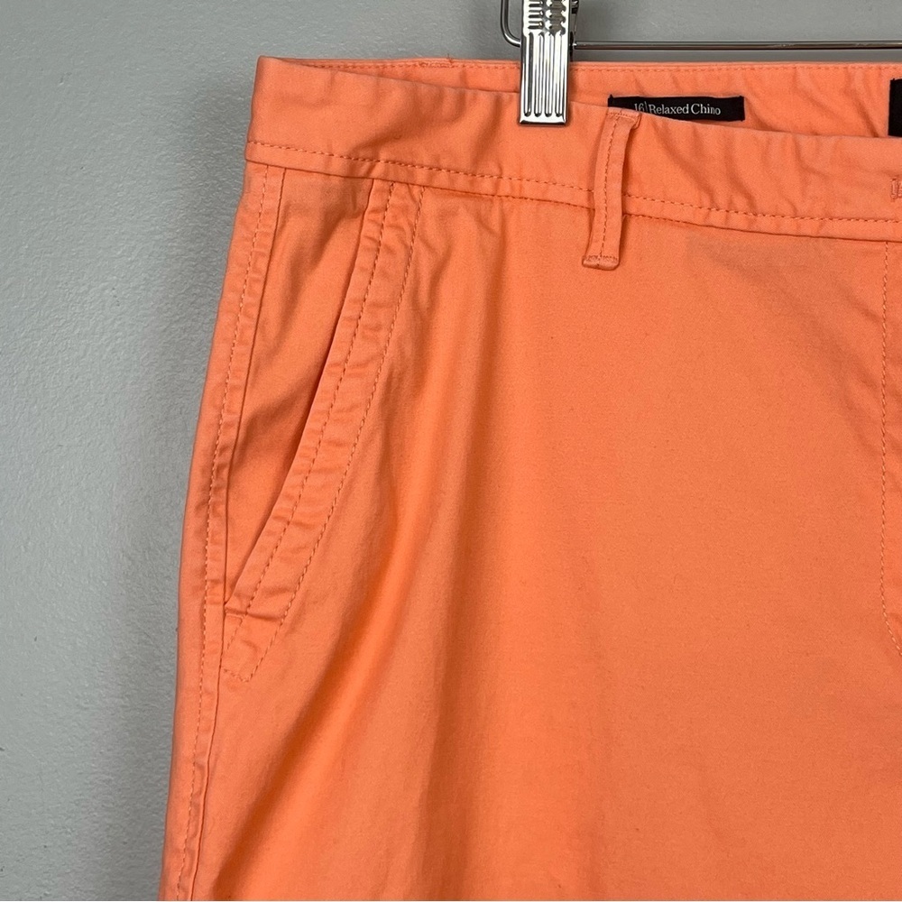 Talbots light orange cotton spandex Relaxed Chino flat front pants, size 16. - Picture 4 of 10